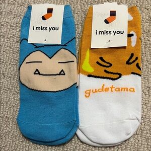 NWT - Blue and White Character Socks